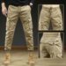 Men's Clothing New Outdoor Retro Trend Overalls Versatile Elastic Multi Pocket Pants_viptrois.com