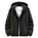 Men's Stylish Hooded Windbreaker Jacket - Lightweight Streetwear Coat For Spring & Autumn (Black/Khaki/Gold)_viptrois.com