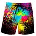Men's Color Sports 3D Printing Sweat-Absorbent Shorts_viptrois.com