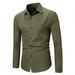 Men's Long Sleeved Shirt Fashion Dark Plaid Casual Shirt Men_viptrois.com
