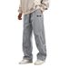 Men’s Casual Pants – Retro Loose Fit With Cosmic Embroidery, Drawstring Waist (S-XXL, 5 Colors) – Lightweight & Breathable For Summer_viptrois.com
