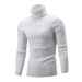Men's Clothing Autumn And Winter Pullover Turtleneck Sweater Men's Twisted Long Sleeved Men's Knitted Sweater Solid Color Style_viptrois.com