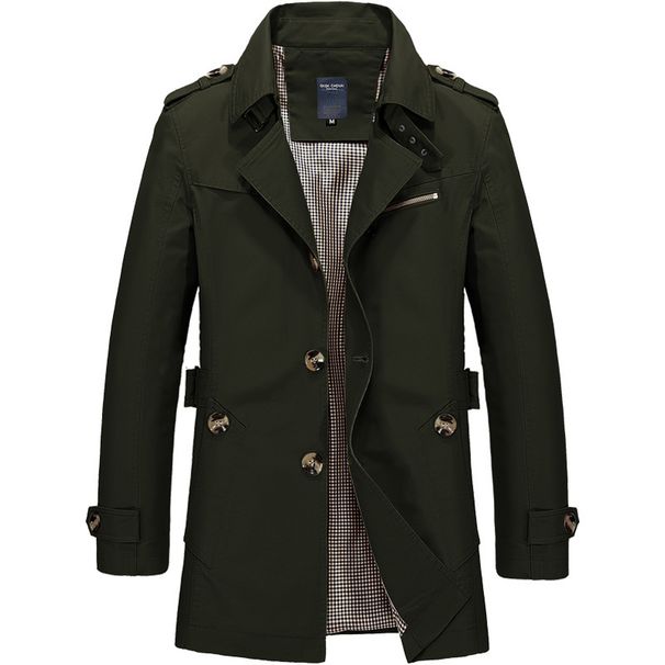 Casual Work Coat Pure Cotton Windbreaker 2025 Spring Autumn New Men's Jacket_viptrois.com