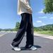 Men's Clothing Spring And Autumn Loose Straight Jeans Men's Retro Drawstring Wide Leg Casual Long Pants Men's Fashion Brand_viptrois.com