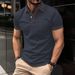 Men's Clothing Size Summer Men's Casual Lapel Line Short Sleeved T Shirt Polo Shirt_viptrois.com