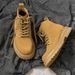 Men's Shoes Men's Martin Boots New Genuine Leather Work Boots Retro Distressed High Top Boots Trendy Thick Sole Heightening Big Yellow Boots_viptrois.com