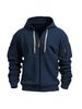 Spring And Autumn Men's Sweatshirt Hoodie Zipper Multi Pocket Embroidered Badge Cardigan Sports Leisure Sweatshirt_viptrois.com