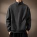 Men's Heavyweight Quarter-Zip Polo Sweatshirt - Soft Vintage Style Pullover For Fall_viptrois.com