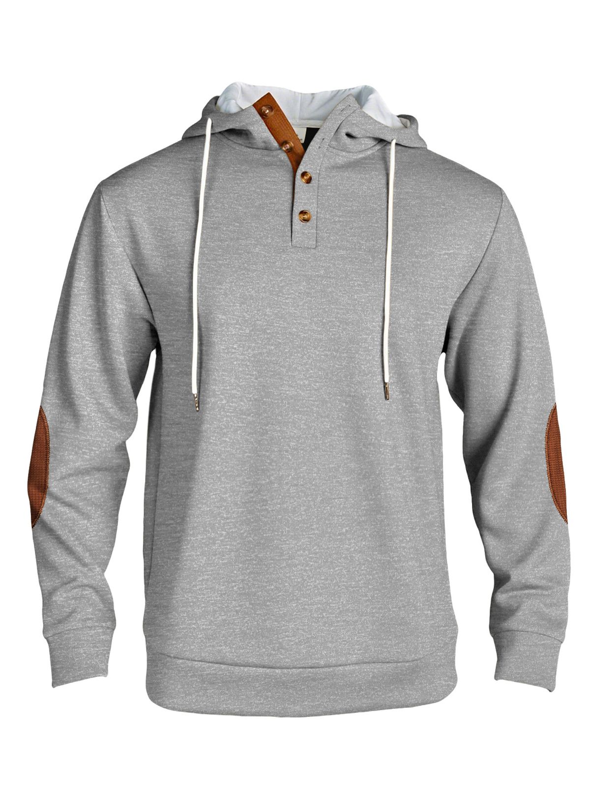 Men's Clothing European And American Autumn And Winter Solid Color Hooded Pullover Sports Leisure Sports Plus Velvet Thickened Men's Sweatshirt_viptrois.com