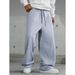 2025 New Model Cross-Border Foreign Trade Retro Simple Stylish Casual Men's Sports Sweatpants Loose Trendy Long Pants_viptrois.com
