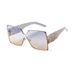 Women's Glasses Square Large Frame D Letter Sunglasses Personality Trend Style Fashion Sunglasses For Women High End Sense Of Face Small White_viptrois.com