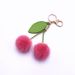 Bag Charm Fruit Keychain Car Cute Cherry Bag Keychain Fur Ball Plush Doll Cartoon Pendant Creative Accessories_viptrois.com