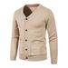 Pure Foreign Trade Knitted Cardigan 2022 Autumn Winter New Factory Wholesale Men's Slim Fit Casual V-Neck Sweater Jacket_viptrois.com