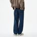 Men's Autumn/Winter Elastic Jeans 441g Straight Leg Loose Fit Imperial Blue Long Pants Versatile Mid Waist Slight Stretch_viptrois.com