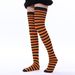 Christmas Striped Thigh Women's Long Over-the-Knee Party Halloween Socks_viptrois.com