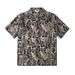 Men's Clothing Street Fashion Casual Cardigan Snake Print Summer Short Sleeved Lapel Shirt_viptrois.com