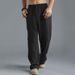 Men's Clothing Men's Large Size Loose Casual Pants Linen Breathable Sports Trousers Men_viptrois.com