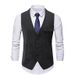 Men's Clothing Fashion Single Breasted Suit Light Business Banquet Evening Dress Vest Top Jacket_viptrois.com
