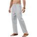 Men's Clothing New Men's Solid Color Cotton And Linen Pants Slim Casual Pants_viptrois.com