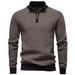 Pure 2025 Autumn Wintr Nw Europan Siz Cross-Bordr Thicknd Mn's Half-Zip Stand Collar Businss Casual Swatr_viptrois.com