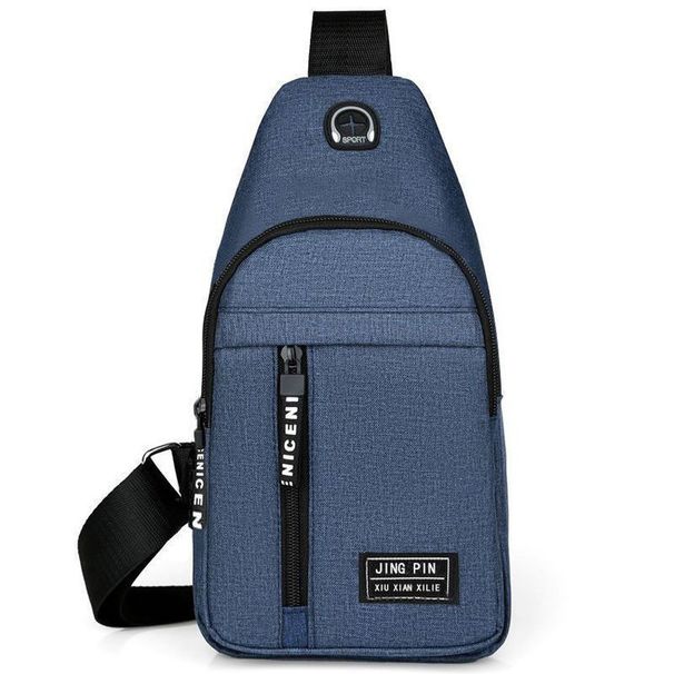 USB Charging Crossbody Bag For Men - Lightweight Anti-Theft Chest Shoulder Bag With Multiple Pockets, Water-Resistant Oxford Fabric, Adjustable Strap_viptrois.com