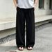 Summer Lyocell Tencel Linen Pants for Men Wide Leg Casual Breathable Long Trousers Cotton Blend Comfortable Fit_viptrois.com