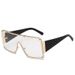 Two Circles New Lens One Piece Large Frame Sunglasses Personality Legs Cross Border Trend Sunglasses_viptrois.com
