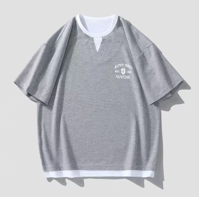 Men's Fashion Brand Y2K Pullover T Shirt Double Layer Style Pullover_viptrois.com