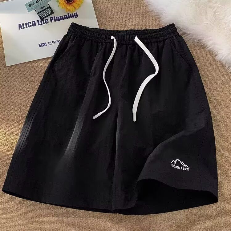 Unisex Quick-Dry Embroidered Casual Shorts 5 Inch Versatile Athletic Summer Activewear_viptrois.com