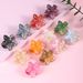 Luxury Gold Wire Drawing Plumeria Claw Clip - Small Size Bauhinia Hairpin For Braiding & Baby Hair - Premium Gold Strand Hair Accessory_viptrois.com