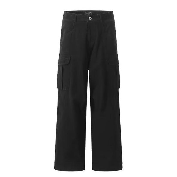 American-style Pocket Workwear Jeans For Men And Women, Early Spring Design, Loose Fit, Slimming, Straight Wide-leg_viptrois.com