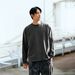 Cross-Border High-Quality New Long-Sleeve T-Shirt For Men Spring And Autumn Base Shirt Unisex Pure Cotton Round Neck_viptrois.com