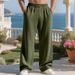 Men's Heavyweight Hip-Hop Pants – Jacquard Textured Straight Leg, Non-Iron Polyester (S-XXXL, Black/Navy/Khaki/Gray)_viptrois.com