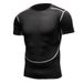 Men's Clothing Quick Drying Sports Tights Sweat Absorbing Stretch Fitness Clothes Short Sleeved Basketball Training Tights_viptrois.com