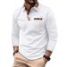 Men's Casual Contrast Color Plaid Collar Long Sleeve Polo Shirt - Breathable Mesh Fabric, Slim Fit, Spring & Autumn Essential_viptrois.com