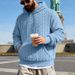 Cross-border Loose Men's Winter Retro Warm Double-sided Velvet Casual Trend Hooded Pocket High Street Sweater_viptrois.com