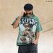 Washed Big Angel Child Print Street Style Loose Men's Short Sleeve T-Shirt 300g_viptrois.com