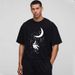 Astronaut Fitness Short Sleeve Men's Square T-Shirt 240g Bottom Shirt Boxy Fit Short Loose Blockbuster_viptrois.com