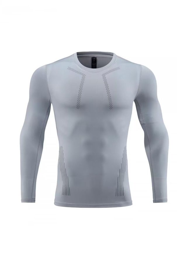 Men's Clothing Long-Sleeved Tights Men's Sports t-Shirt Fitness Breathable Quick-Drying Running Training Suit Basketball Long Sleeves_viptrois.com