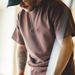 Madden Workwear American Off White Waffle T Shirt Knitted Shoulder Heavy Old Money Style T Shirt Short Sleeve Men's Summer_viptrois.com