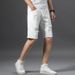 Men's Clothing White Ripped Denim Shorts Men's Straight Pants Trendy Brand Ins Shorts Slim Breeches_viptrois.com