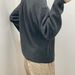 Unisex Zip-Up Knit Cardigan Jacket - Oversized Couple Style, Wavy Texture, Warm Fleece Lining, Grey/Navy/Tan Options_viptrois.com