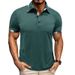 Men's Clothing Lapel Plaid Short Sleeved POLO Shirt Pocket Fashion Polo Suit_viptrois.com