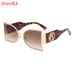 High End Semi Circular Metal Frame Fashionable And Versatile Small Face Sunglasses Street Shooting T1301_viptrois.com