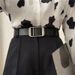 Punching And Women's Versatile Jeans Men's Net Red Fashion Simple No Hole Pants Belt Women_viptrois.com