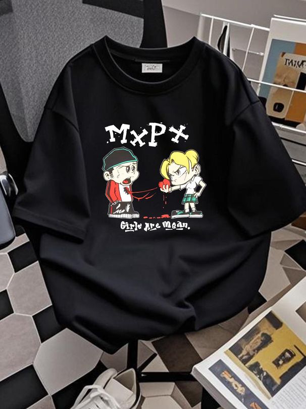 MXPX Girls Are Mean T-shirt Youth Medium Navy Stretched Comfortable Breathable Unisex Soft Casual Fashion Streetwear Stylish Versatile Graphic_viptrois.com