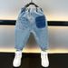 Children's clothing Boys' non-elastic drawstring denim bloomers spring and autumn new style handsome children's versatile pants boys' pants_viptrois.com