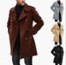 Loom Loom Mid-Length Wool Coat For Men, European American Style, British Design, Autumn And Winter Warm Thickened Jacket With Suit_viptrois.com