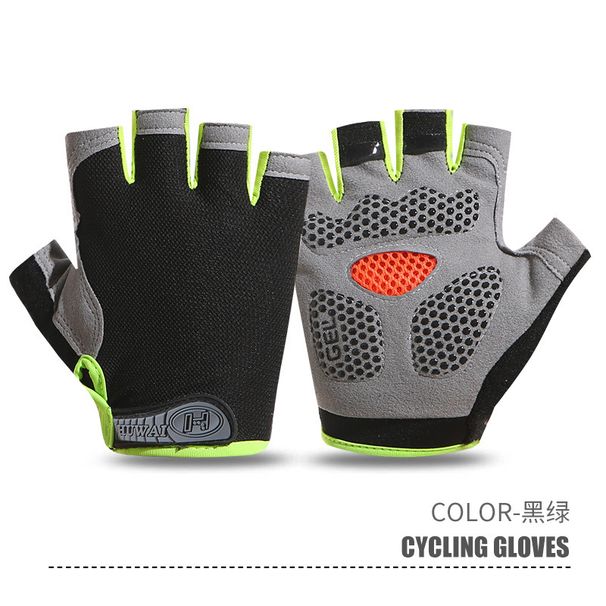 Upgrade Cycling Gloves Unisex Half-finger Sports Fitness Outdoor Sweat Absorption, Non-slip, Wear-resistant, Shock-absorbing And Breathable_viptrois.com