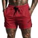 Men's Quick Drying Mesh Fitness Shorts Gym Sports Casual Three Quarter Length Breathable Shorts_viptrois.com